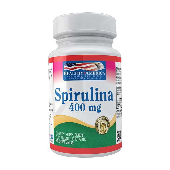 Healthy America Espirulina 400 mg · 90 Cápsulas Blandas