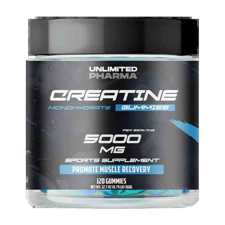 Unlimited Pharma Creatina Monohidrato en Gomitas 120 Unidades