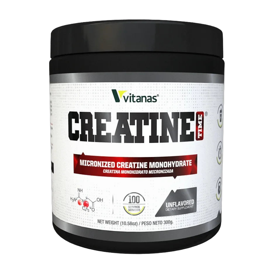 Creatine Time Vitanas 300 g · Creatina Monohidratada Micronizada 100 Servicios