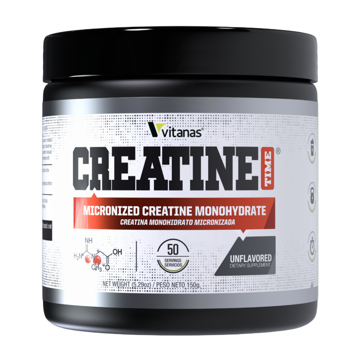 Creatine Time Vitanas 150 g · Creatina Monohidratada Micronizada 50 Servicios