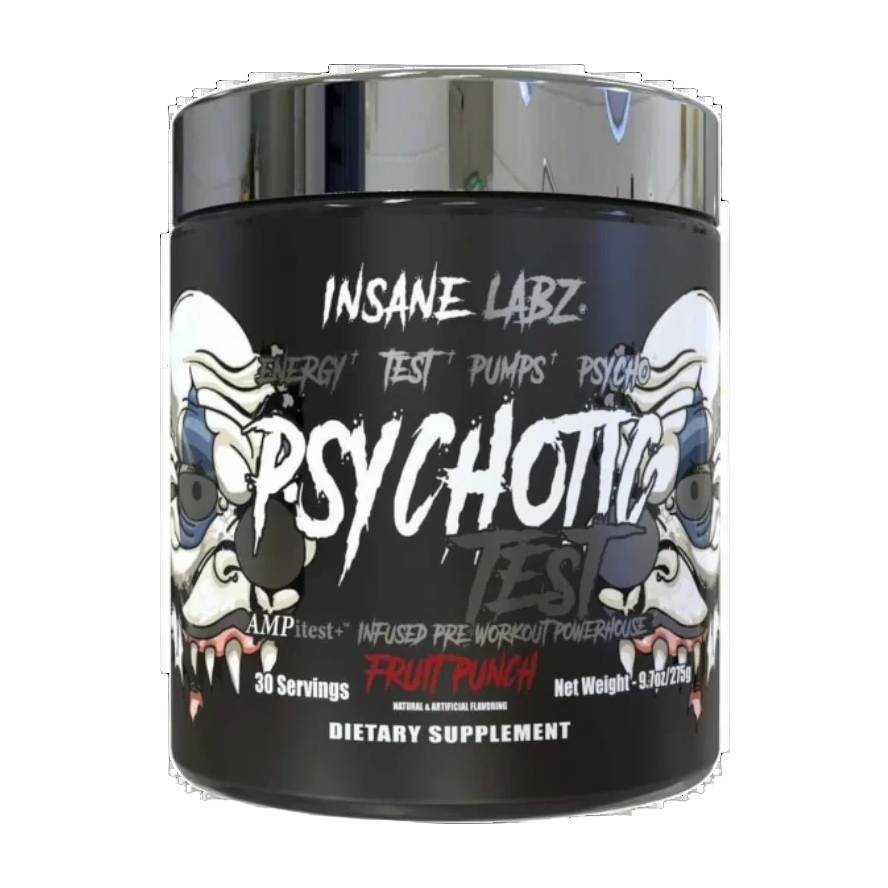Insane Labz Psychotic Test 30 Porciones · Preentreno con Soporte de Testosterona