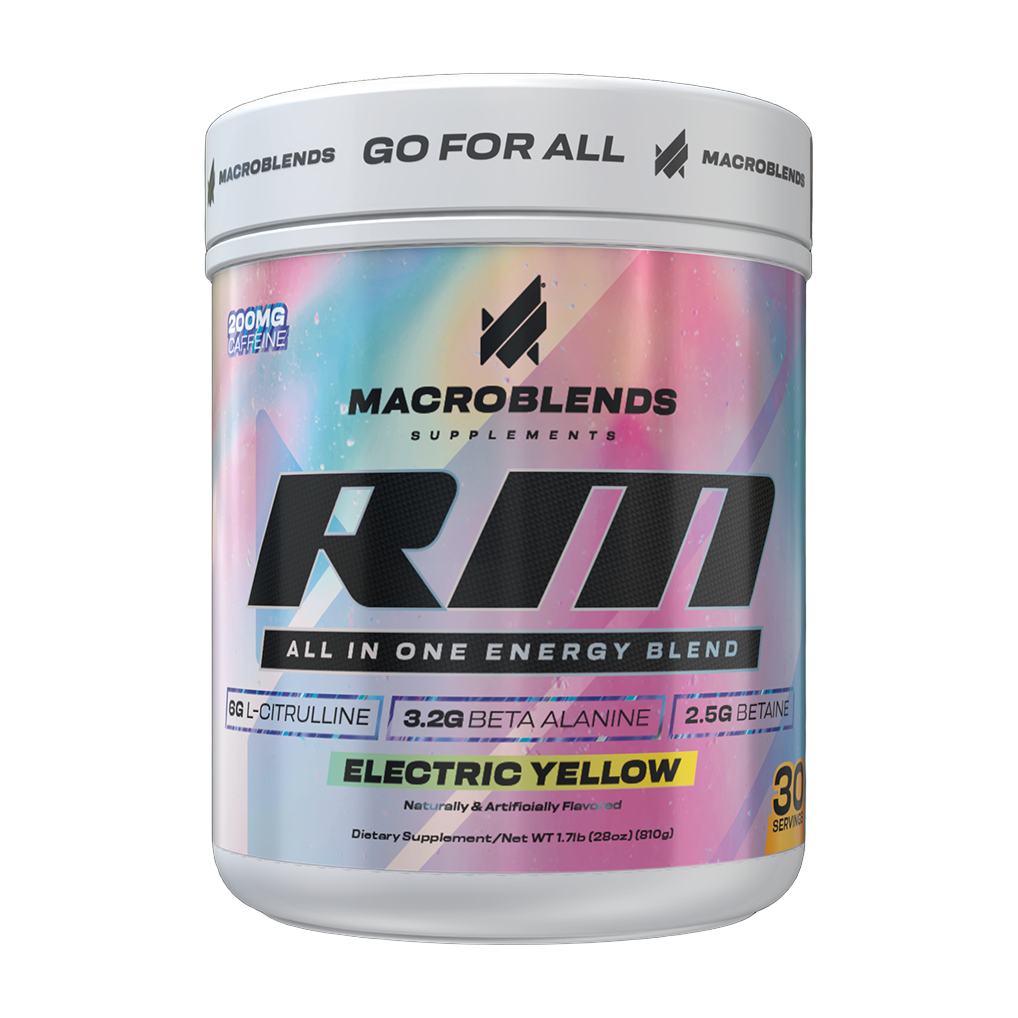 RM Preworkout Macroblends Electric Yellow 30 Porciones · Alto Estímulo