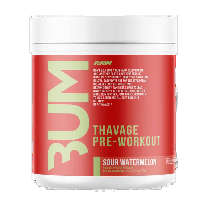 RAW Nutrition Thavage Pre-Workout Sour Watermelon 40 Porciones