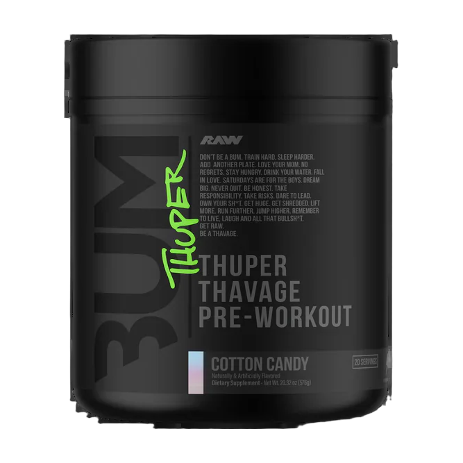 RAW Nutrition Thuper Thavage Pre-Workout Cotton Candy 20 Porciones