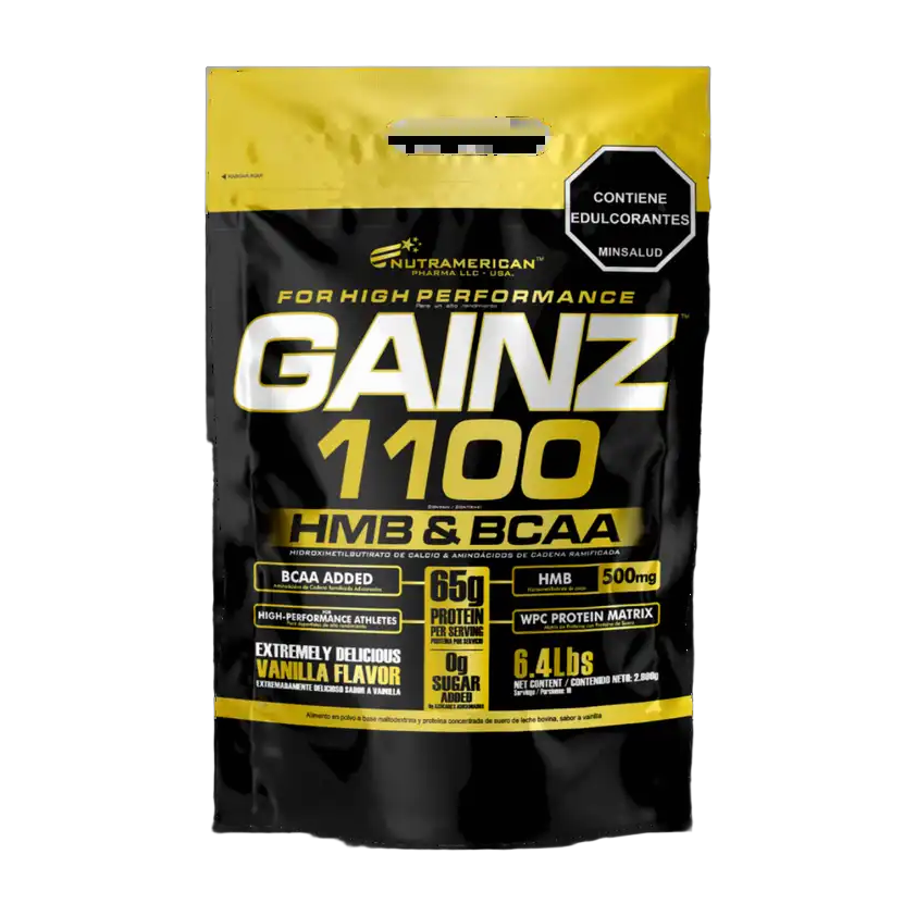 Gainz Nutramerican 6.4 Lb Vainilla · Proteína Hipercalórica con HMB