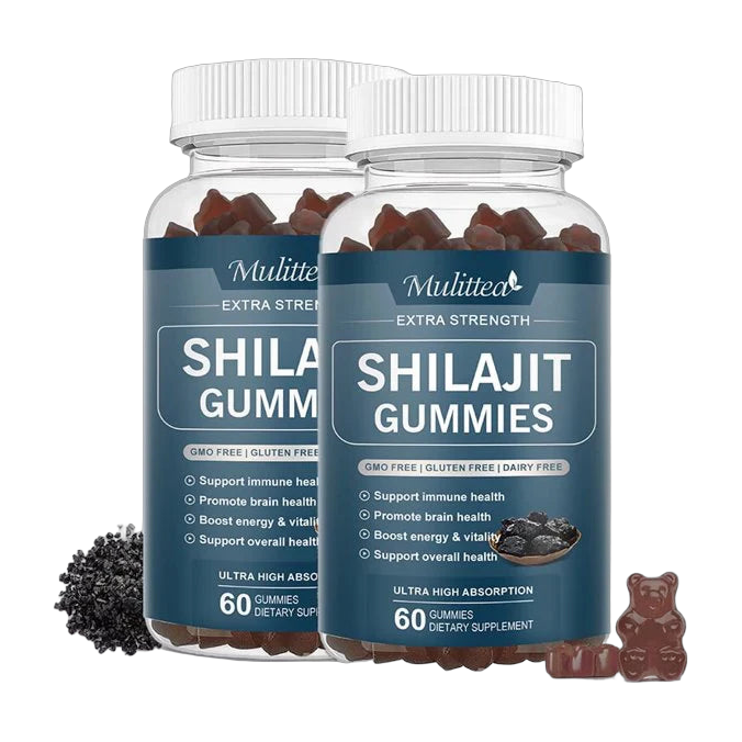 Mulittea Shilajit Gomitas 800 mg 60 Unidades · Ácido Fúlvico y Minerales Traza