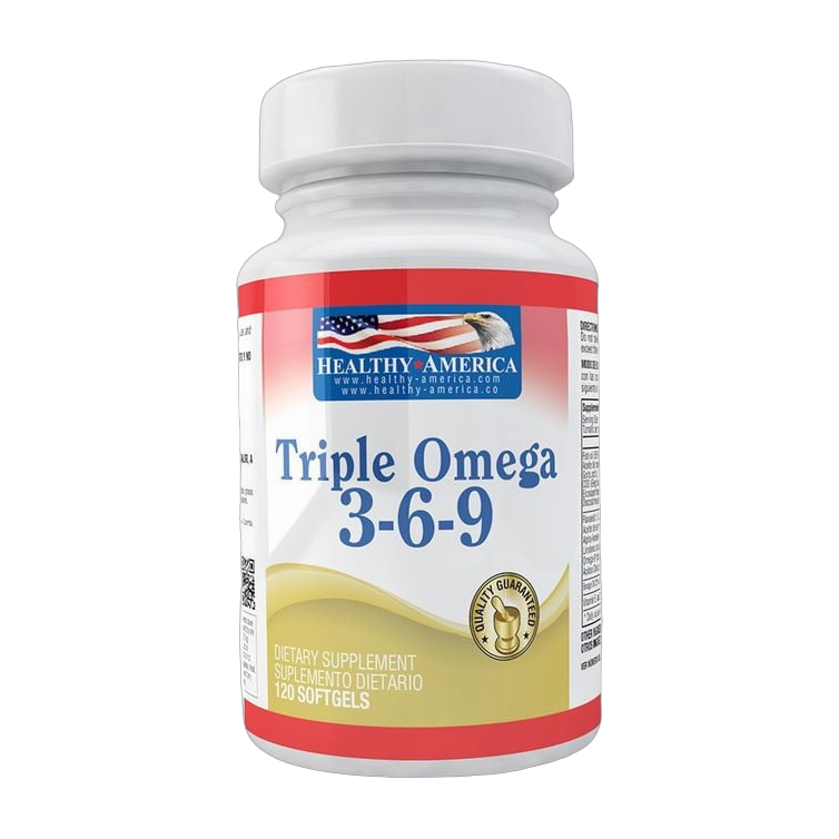 Triple Omega 3-6-9 Healthy America 1200 mg 120 Cápsulas