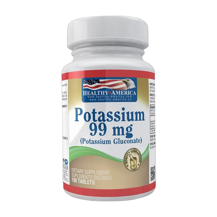Potasio 99 mg Healthy America 100 Tabletas