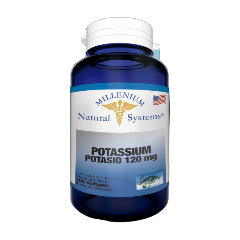 Potasio 120 mg Millenium Natural Systems 100 Softgels