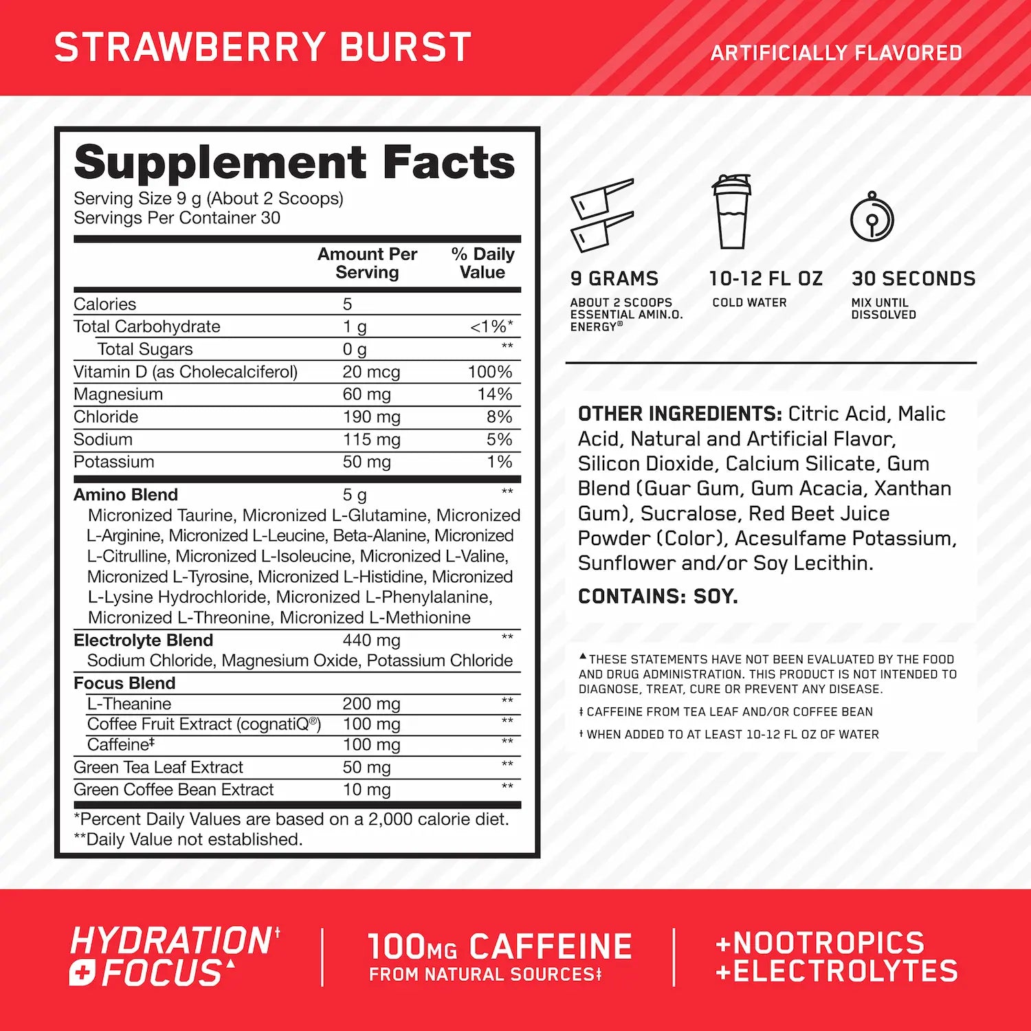 Amino Energy Hydration Optimum Nutrition