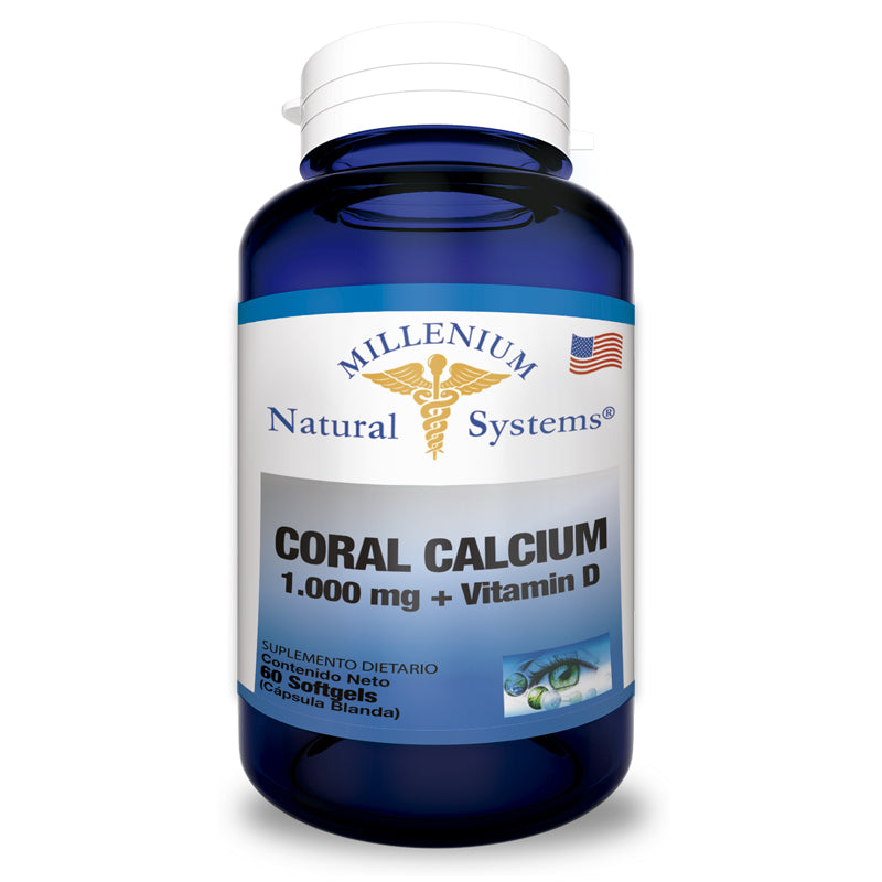 Coral Calcium 1000 mg + Vitamin D x 60 Softgels