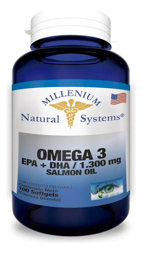 Suplemento En Softgels Millenium Omega 3 - 1300 Mg De 100 Unds Sin Sabor