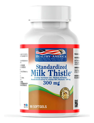 Milk Thistle Cardo Mariano 300 mg Healthy America 90 Softgels