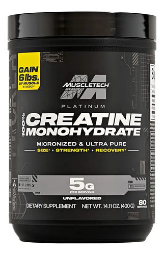 Suplemento En Polvo Muscletech Essential Series Creatina Monohidratada X 400g Sin Sabor