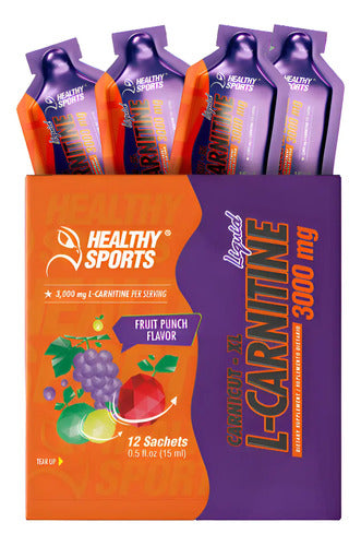 L-carnitina 3000mg Healthy Sports Sachets Líquidos Sabor Fru