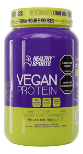 Proteína Vegana Healthy Sports Vainilla 910g Sin Gluten Aminoácidos