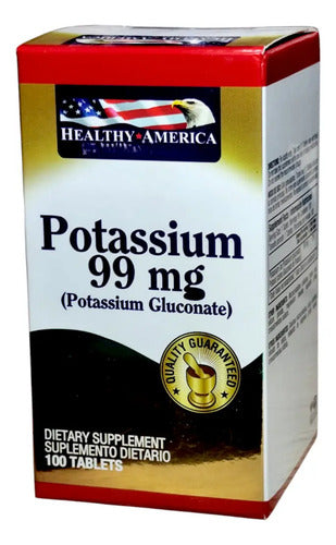 Potasio 99mg 100tab Healthy America Sabor Sin Sabor
