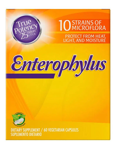 Enterophylus X 60 Capsulas Healthy America 25 Billones Probióticos 10 Cepas Salud Intestinal Digestiva, Mejora La Digestion