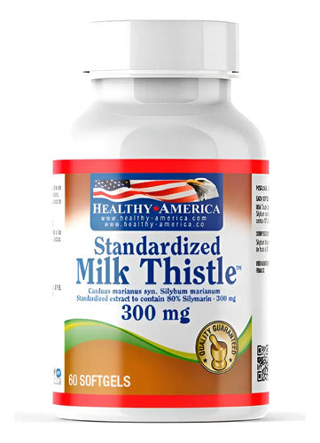 Milk Thistle Healthy America 60 Cap 300mg Higado Silimarina