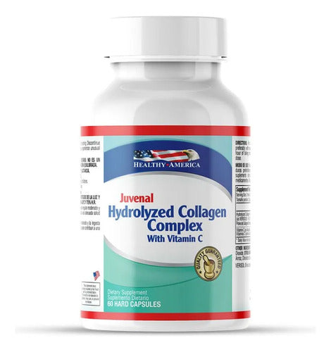 Colageno Hidrolizado 1500mg 60 Caps Healthy America Vit C