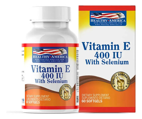 Vitamina E 400 Iu Con Selenio 60 Softgels Healthy America Sin Sabor