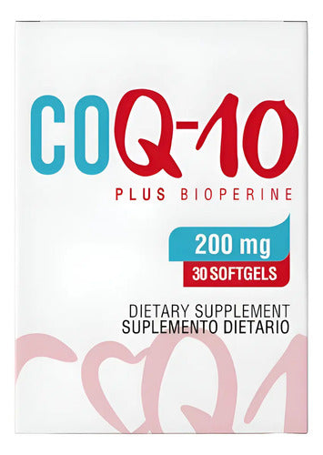 Coenzima Q10 200 mg con Bioperina Healthy America 30 Cápsulas