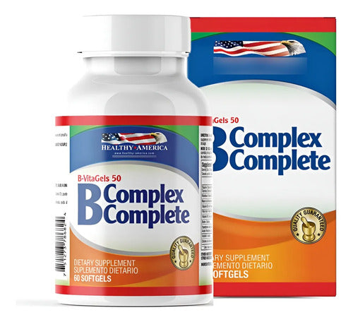 B Complex Complete 60 Softgels Healthy America Energía B1 B6