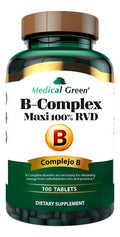Complejo B Medical Green Vitaminas B Tabletas Sin Sabor Ener