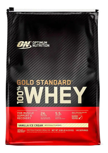 Suplemento En Polvo Optimum Nutrition On Whey 100% Gold Standard Proteína De Gold Standard 100% Whey Sabor Vainillia Ice Cream X 4.53kg