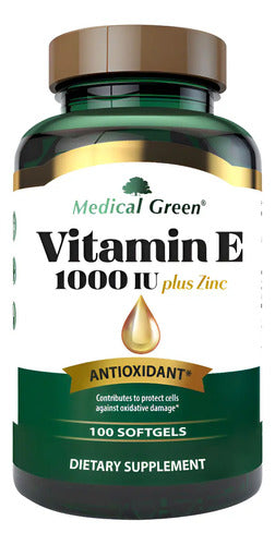 Vitamina E Medical Green Vitamin E - 100 Softgel Sabor Sin Sabor