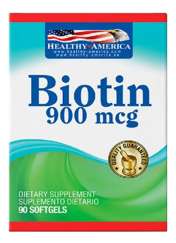 Biotin 900 Mg 90 Capsulas Blandas - Healthy America