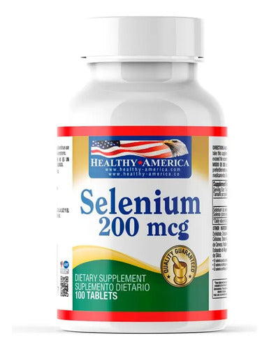 Selenium 200mcg 100 Tabletas - Selenio - Healthy America Neutro