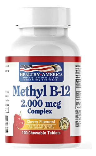Methyl B-12 2000mcg 100 Tabs Healthy America Metilcobalamina