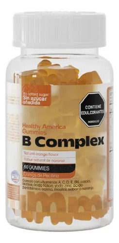 B-complex 60 Gomitas Healthy America Vitamina B6 B12 Biotina