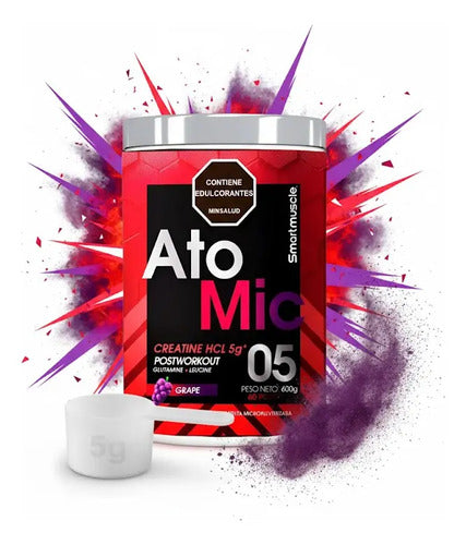 Creatina Monohidratada Hcl 600 Gramos Smart Muscle Atomic Explosión De Fuerza Y Músculo
