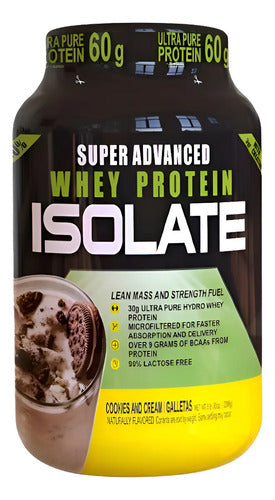 Proteína Whey Isolate Global Nutricion Cookies And Cream 5 Lb Sin Lactosa