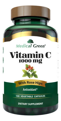 Vitamina C 1000mg (100 Tabs) De Medical Green Sabor Sin Sabor