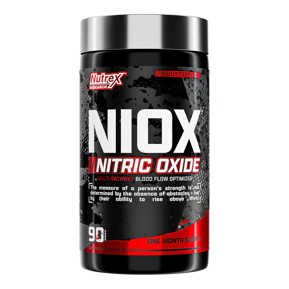 NIOX Nutrex Óxido Nítrico Sin Estimulantes · Arginina Nitrato 2000 mg · 90 Cápsulas