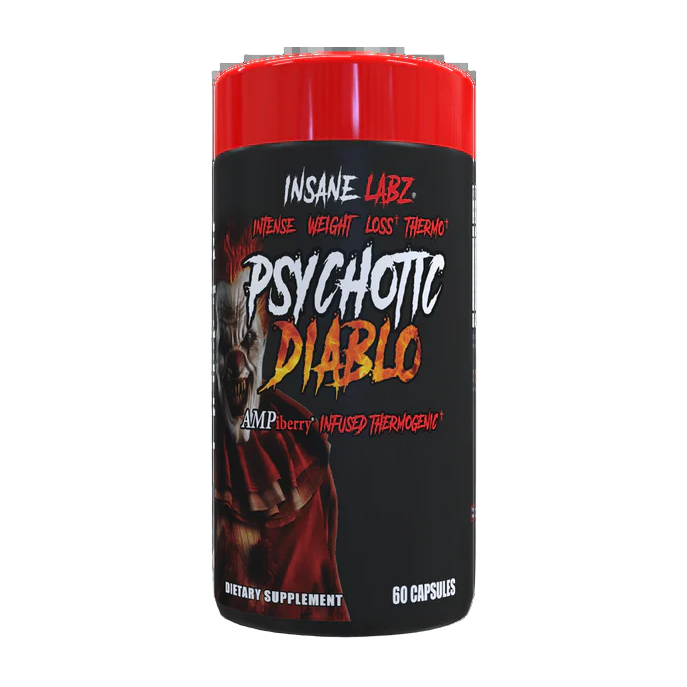 Insane Labz Psychotic Diablo 60 Cápsulas · Quemador Termogénico con Yohimbina