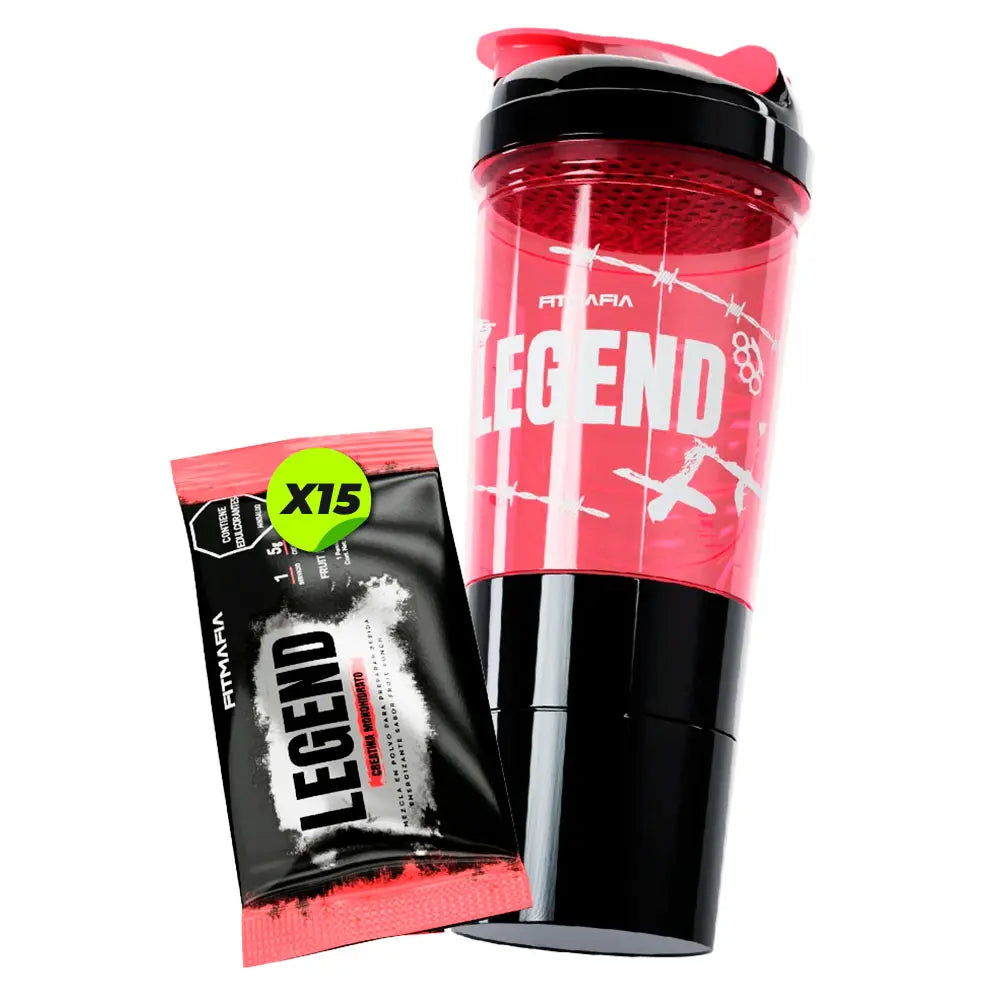 Legend Fitmafia Creapure 5 g Kit Shaker + 15 Sachets de 12 g