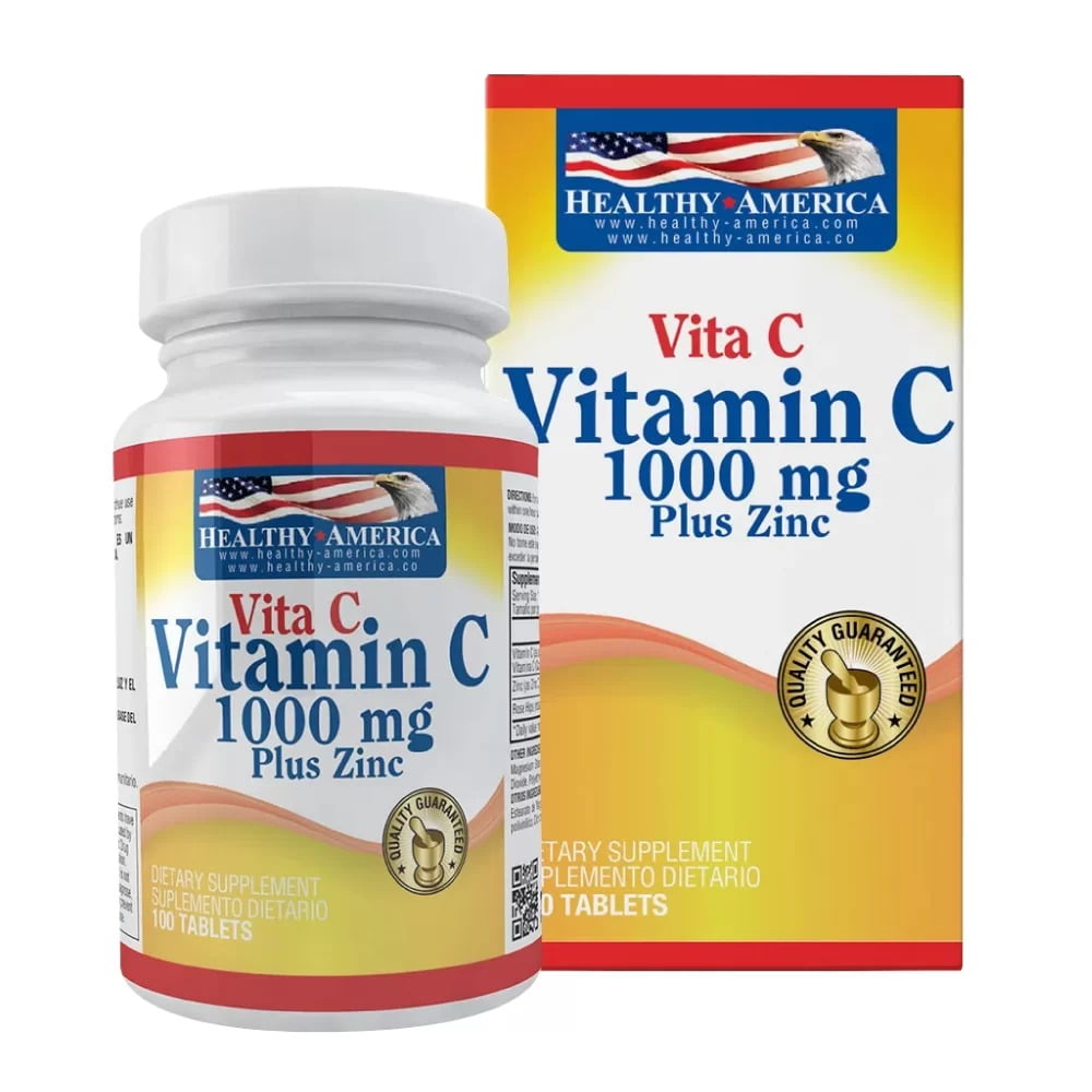 Vitamin C 1.000 Plus Zinc Healthy America
