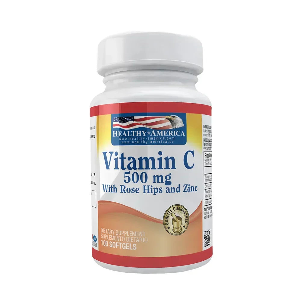 Vitamin C con Rose Hips Healthy America