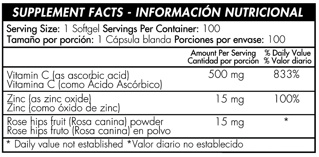 Vitamin C con Rose Hips Healthy America