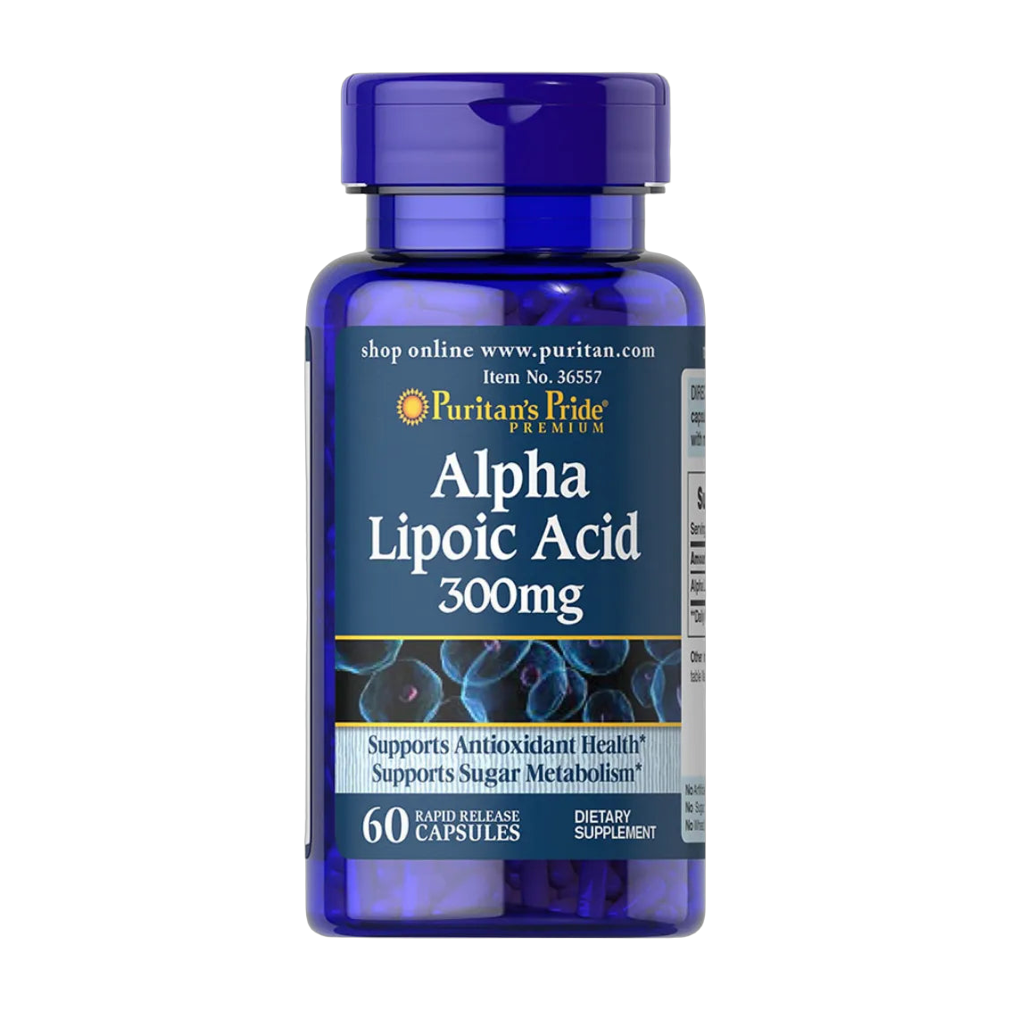 Puritan's Pride Ácido Alfa Lipoico 300 mg 60 Cápsulas · Antioxidante