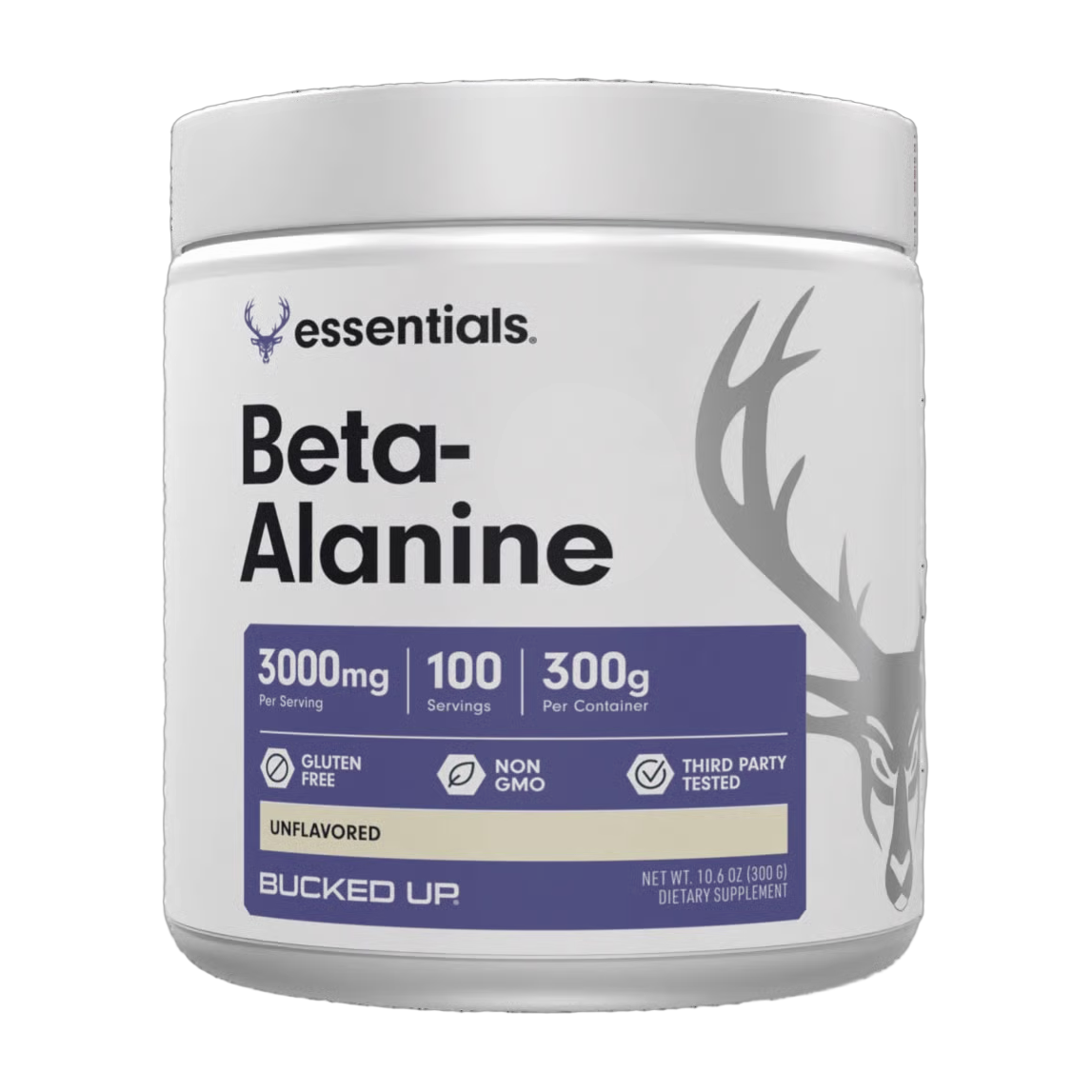 Bucked Up Essentials Beta-Alanina 3000mg · 100 Porciones · Sin Sabor