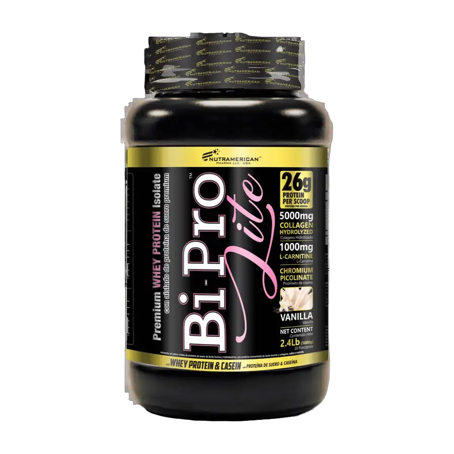 Bi Pro Lite Nutramerican 2.4 Lb Vainilla · Whey, Caseína y Colágeno