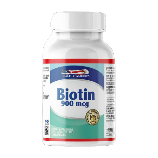 Biotina 900 Mcg Healthy America 120 Softgels