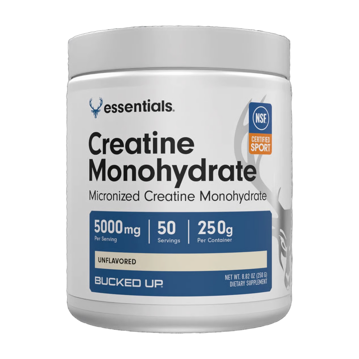Bucked Up Creatina Monohidratada Micronizada 250 g Sin Sabor