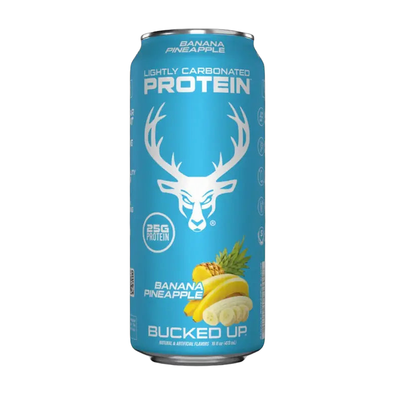 Bucked Up Protein Soda Banana Pineapple 16 oz · 25 g Whey Isolate