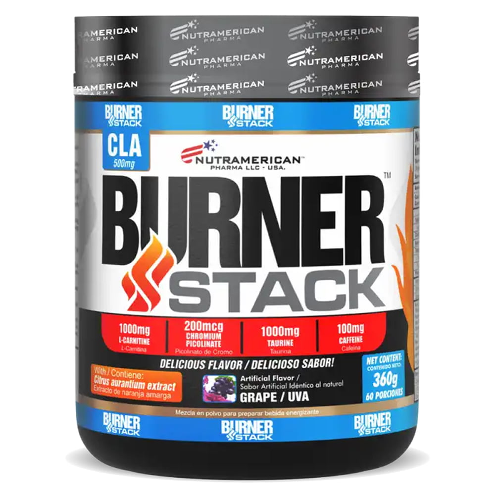 Burner Stack Megaplex Bebida Energizante en Polvo Uva